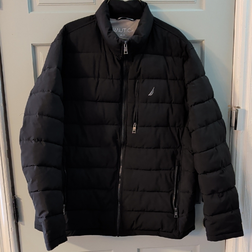 Men's Nautical Quilted Puffer Winter Jacket Size XL
